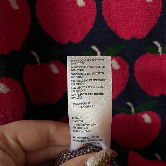 Anthropologie Maeve Puff Short Sleeve Apple Sweater Size Extra Small - Picture 6 of 6